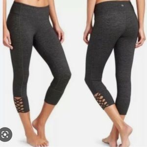 Athleta Mind Over Matter Crop Mesh Leggings